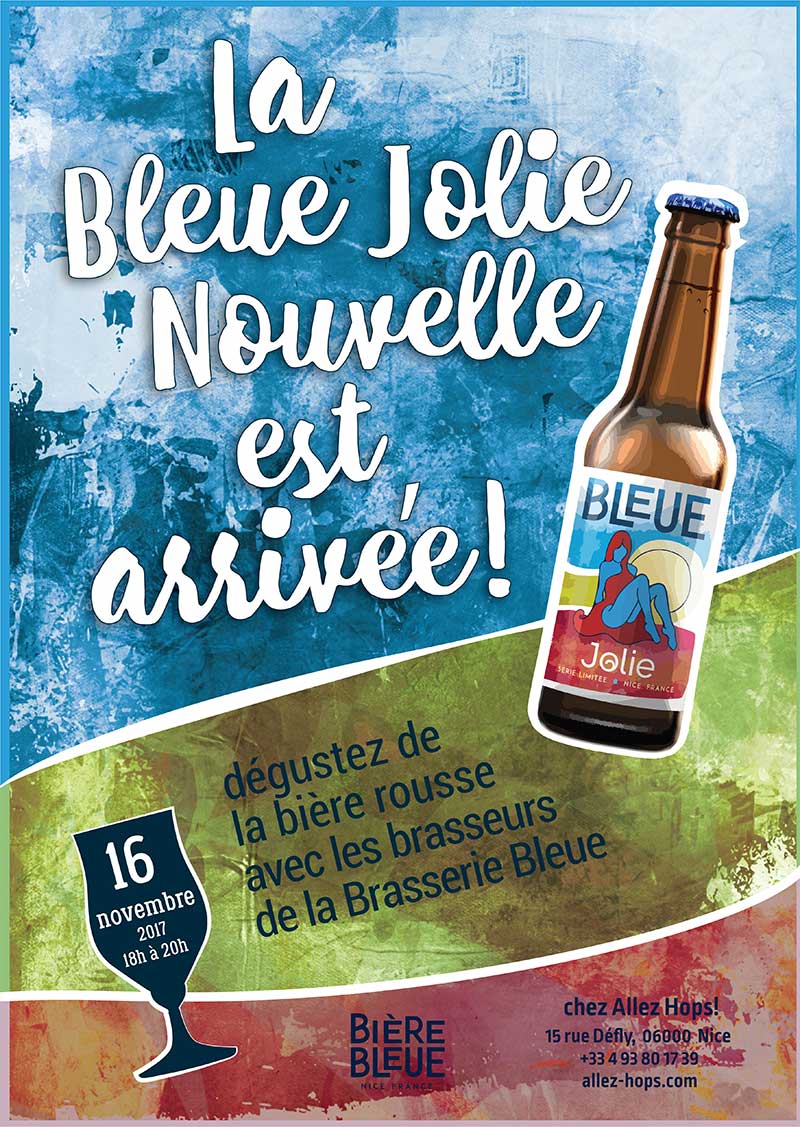 Apero BLEUEjolie allez hops biere artisanale