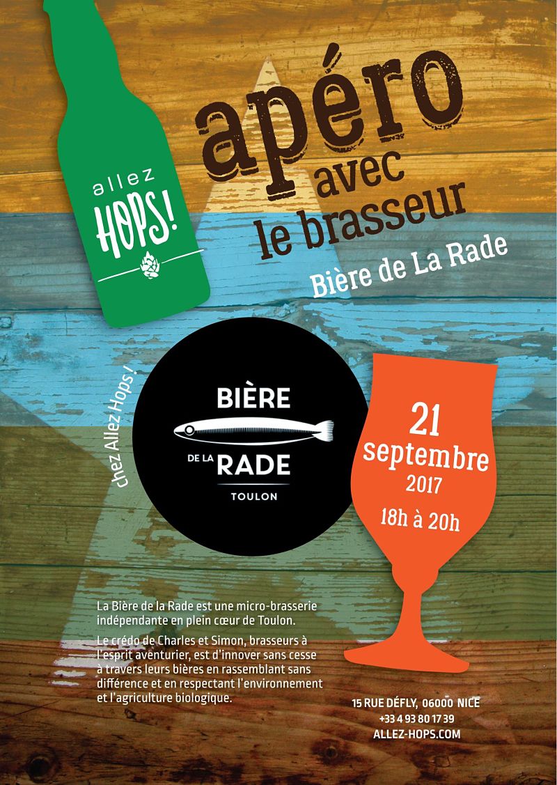 apéro avec les brasseurs d'Aquae Maltae Apero Biere de la Rade et Allez Hops!