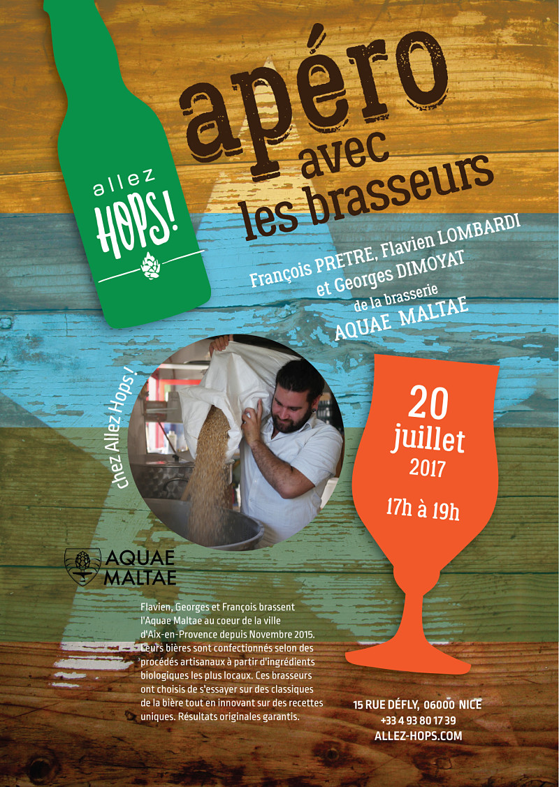 apéro avec les brasseurs d'Aquae Maltae allez hops apero aquae maltae